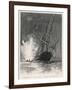 Confederate Torpedo Boat Sinks the "Housatonic" off Charleston Virginia-J.o. Davidson-Framed Art Print