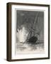 Confederate Torpedo Boat Sinks the "Housatonic" off Charleston Virginia-J.o. Davidson-Framed Art Print