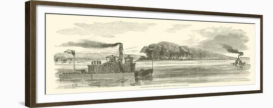 Confederate Transport Bringing Cattle to Vicksburg, February 1863-null-Framed Giclee Print