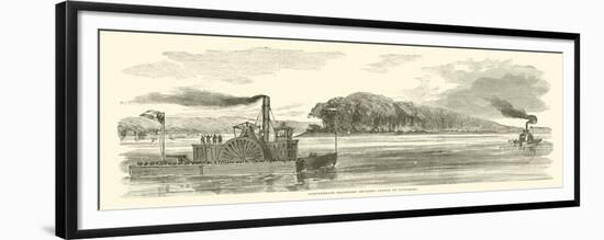 Confederate Transport Bringing Cattle to Vicksburg, February 1863-null-Framed Giclee Print