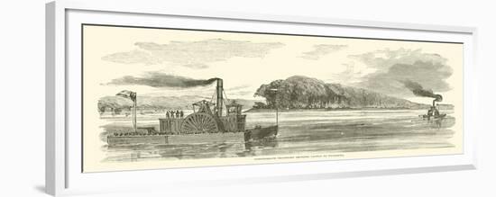 Confederate Transport Bringing Cattle to Vicksburg, February 1863-null-Framed Giclee Print