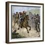 Confederate Troops Cheering at a Glimpse of General Stonewall Jackson, Us Civil War-null-Framed Giclee Print