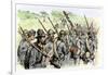 Confederate Troops on the March, American Civil War-null-Framed Giclee Print