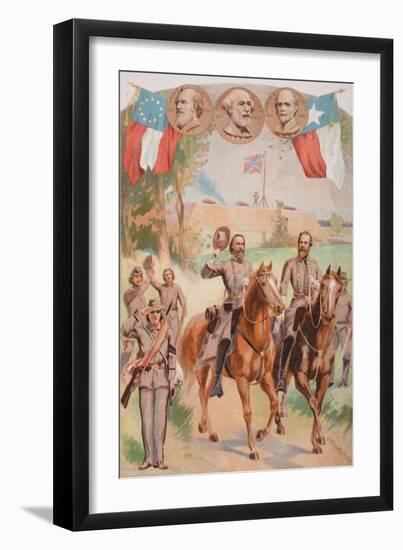 Confederate Uniforms During the American Civil War (1861-65)-J. Steeple Davis-Framed Giclee Print