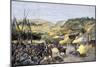 Confederates Driven from Elkhorn Tavern in the Battle of Pea Ridge, Arkansas-null-Mounted Giclee Print