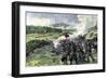 Confederates Fighting to Hold the Heights in the Battle of Resaca, Georgia, c.1864-null-Framed Giclee Print