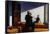 Conference at Night-Edward Hopper-Framed Stretched Canvas