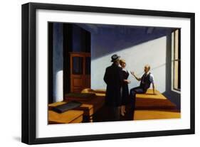 Conference at Night-Edward Hopper-Framed Giclee Print