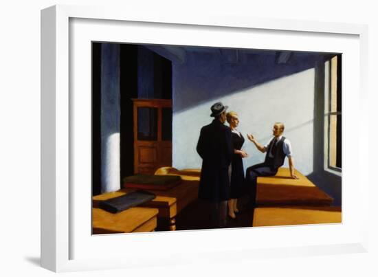 Conference at Night-Edward Hopper-Framed Giclee Print