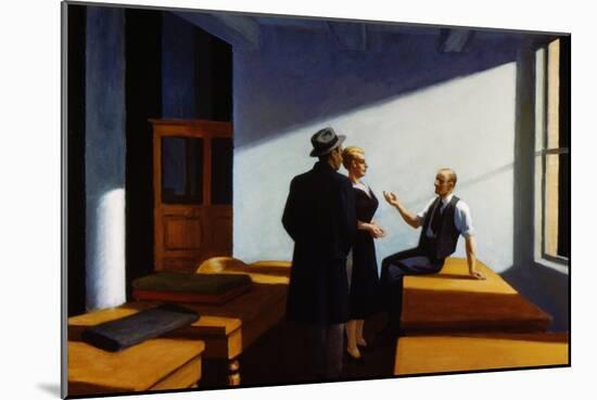 Conference at Night-Edward Hopper-Mounted Giclee Print