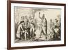 Conference Between the French and Indian Leaders Around a Ceremonial Fire-Vernier-Framed Premium Giclee Print