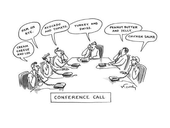 Conference Call New Yorker Cartoon Premium Giclee Print Mike Twohy Allposters Com
