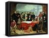 Conference of Engineers at Britannia Bridge, circa 1850-John Seymour Lucas-Framed Stretched Canvas