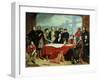 Conference of Engineers at Britannia Bridge, circa 1850-John Seymour Lucas-Framed Giclee Print