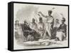 Conference of Kaw Indians (Kansas) with the United States' Commissioner of Indian Affairs-null-Framed Stretched Canvas