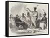 Conference of Kaw Indians (Kansas) with the United States' Commissioner of Indian Affairs-null-Framed Stretched Canvas