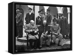 Conference of the Allied Leaders, Yalta, Crimea, USSR, February 1945-null-Framed Stretched Canvas