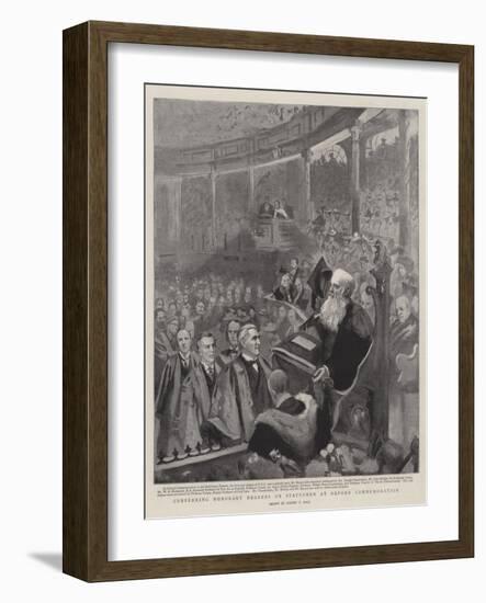 Conferring Honorary Degrees on Statesmen at Oxford Commemoration-Sydney Prior Hall-Framed Giclee Print