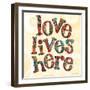 Confetti - Love Lives Here 3-Robbin Rawlings-Framed Art Print