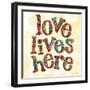 Confetti - Love Lives Here 3-Robbin Rawlings-Framed Art Print