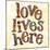 Confetti - Love Lives Here 3-Robbin Rawlings-Mounted Art Print