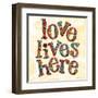 Confetti - Love Lives Here 3-Robbin Rawlings-Framed Art Print