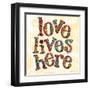 Confetti - Love Lives Here 3-Robbin Rawlings-Framed Art Print