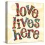 Confetti - Love Lives Here 3-Robbin Rawlings-Stretched Canvas