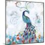 Confetti Peacock I-Jennifer Goldberger-Mounted Art Print