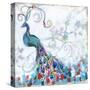 Confetti Peacock II-Jennifer Goldberger-Stretched Canvas