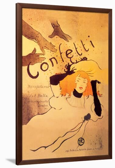 Confetti-Henri de Toulouse-Lautrec-Framed Art Print