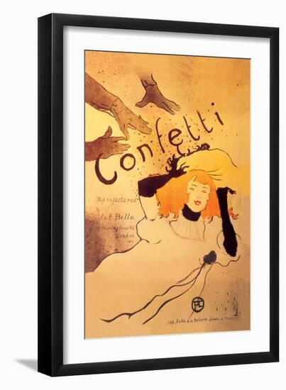 Confetti-Henri de Toulouse-Lautrec-Framed Art Print