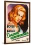 Confidential Agent (aka L'Agente Confidenziale), Lauren Bacall, Italian poster art, 1945-null-Framed Art Print