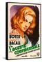 Confidential Agent (aka L'Agente Confidenziale), Lauren Bacall, Italian poster art, 1945-null-Framed Stretched Canvas