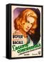 Confidential Agent (aka L'Agente Confidenziale), Lauren Bacall, Italian poster art, 1945-null-Framed Stretched Canvas