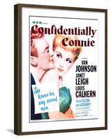 Confidentially Connie-null-Framed Art Print