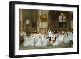 Confirmation at Villiers Le Bel-Theophile Emmanuel Duverger-Framed Giclee Print