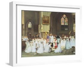 Confirmation at Villiers le Bel-Theophile E. Duverger-Framed Giclee Print