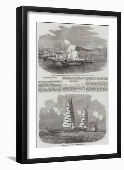 Conflagration at Canton-Edwin Weedon-Framed Premium Giclee Print