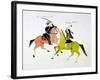 Conflict Between General George Custer (1839-187) and Crazy Horse, Sioux (Dakot) Indian-null-Framed Giclee Print