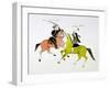 Conflict Between General George Custer (1839-187) and Crazy Horse, Sioux (Dakot) Indian-null-Framed Giclee Print