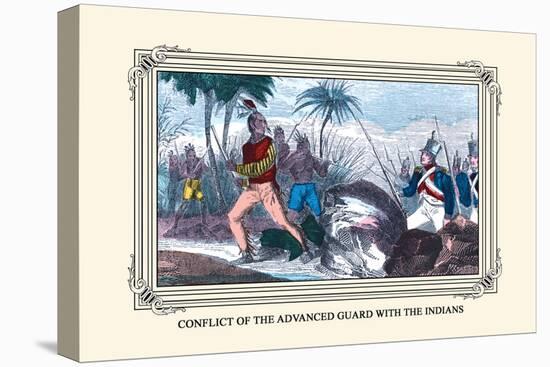 Conflict of the Advanced Guard with the Indians-Devereux-Stretched Canvas