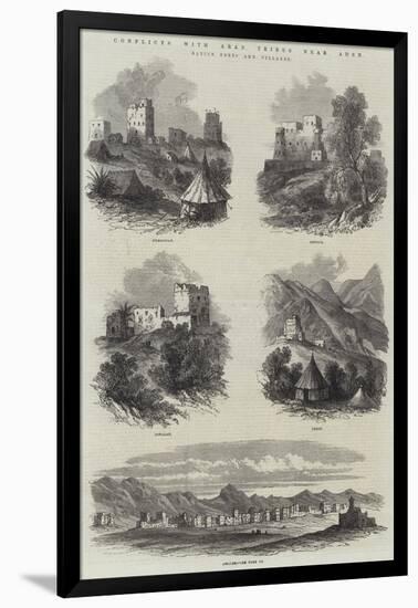 Conflicts with Arab Tribes Near Aden, Native Forts and Villages-null-Framed Giclee Print