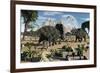 Confrontation Between Two Male Albertaceratops-null-Framed Art Print