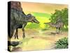 Confrontation Between Two Spinosaurus Dinosaurs-null-Stretched Canvas