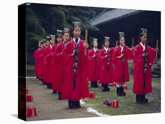 Confucian Ceremony, Chonghyo Shrine, Seoul, South Korea, Korea, Asia-Alain Evrard-Stretched Canvas