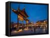 Confucian Temple, Pedestrian Street, Nanjing, Jiangsu province, China, Asia-Michael Snell-Framed Stretched Canvas