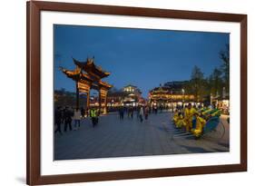 Confucian Temple, Pedestrian Street, Nanjing, Jiangsu province, China, Asia-Michael Snell-Framed Photographic Print