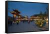 Confucian Temple, Pedestrian Street, Nanjing, Jiangsu province, China, Asia-Michael Snell-Framed Stretched Canvas