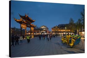 Confucian Temple, Pedestrian Street, Nanjing, Jiangsu province, China, Asia-Michael Snell-Stretched Canvas